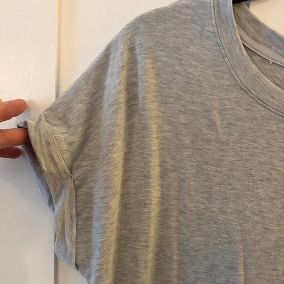 Lou & Grey Casual/Lounge Gray T-Shirt Dress - Picture 4 of 7
